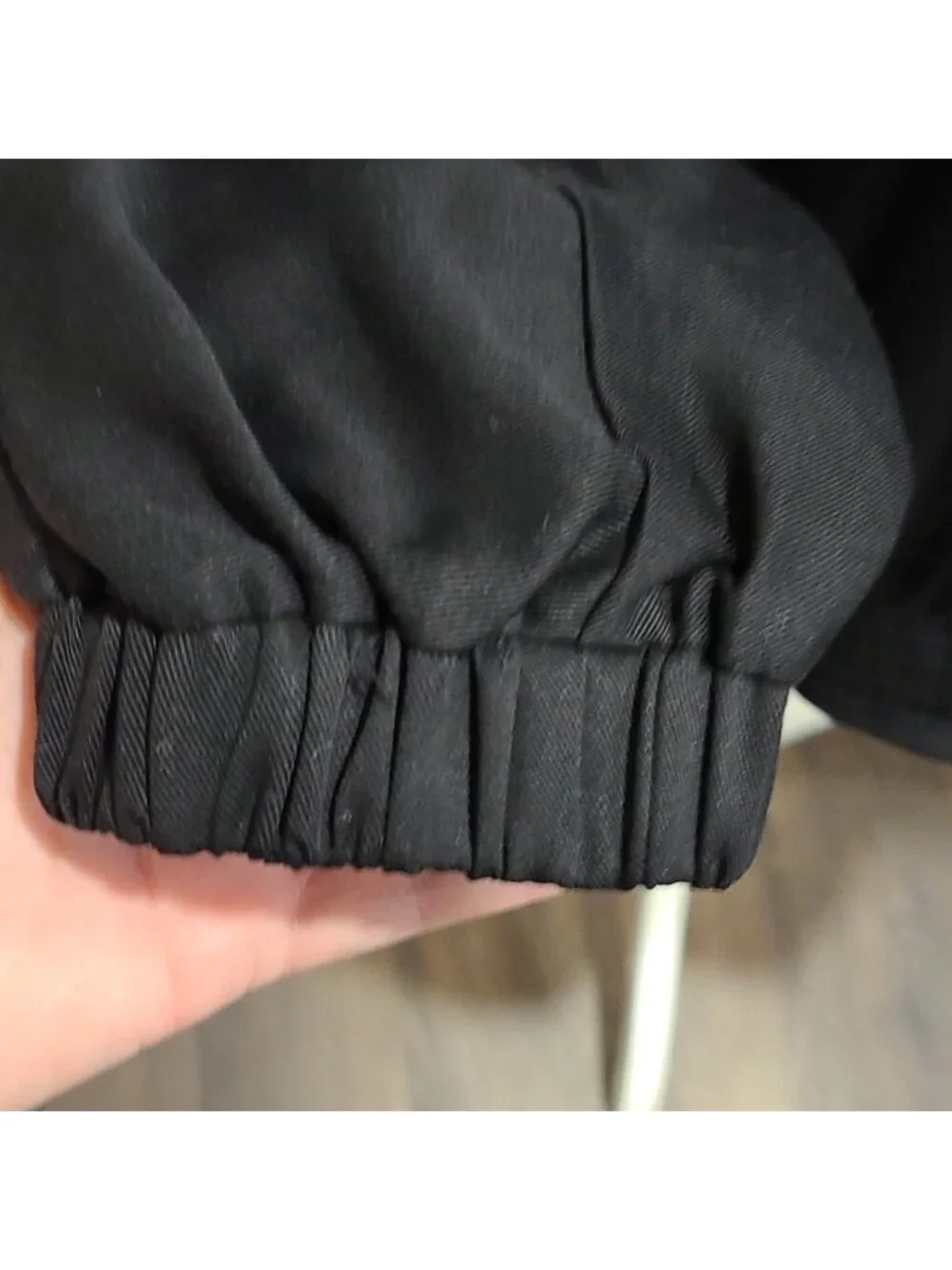 Zara hooded oversized jacket black and taupe